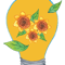 Trending Light Bulb With Yellow Flowers Cool Light Bulb Sunflowers Design Gift For Flower Lover.png