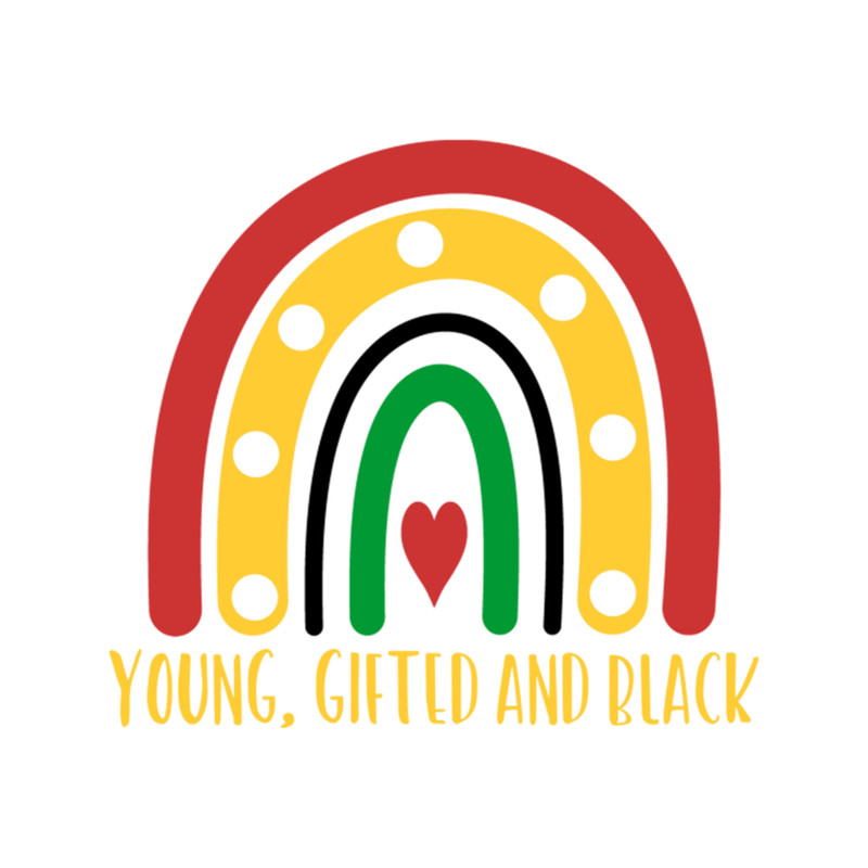 Young Gifted And Black Rainbow - Black History Month - Junet .png