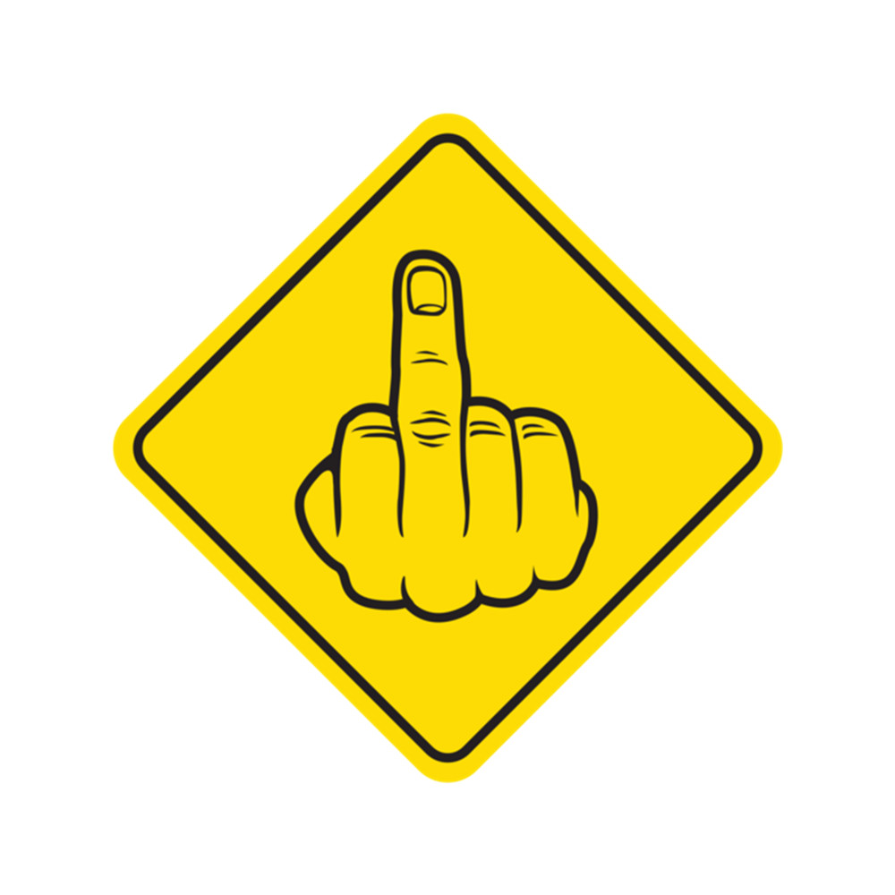 Caution Sign Middle Finger Mood Fck Off .png