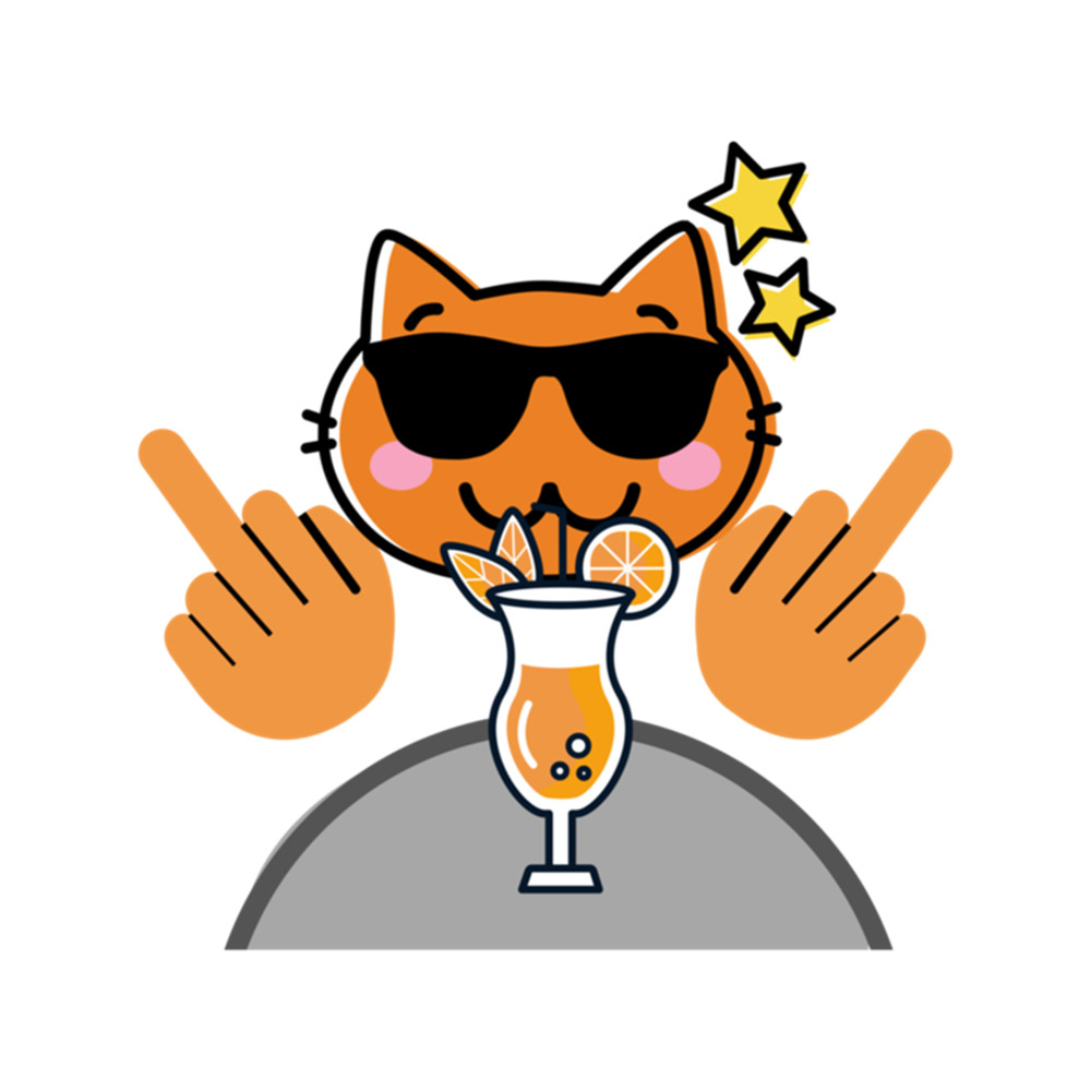 Cool Cat Fuck You Emoji .png