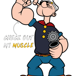 check out my muscle! popeye
