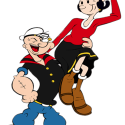 popeye and olive oyl.