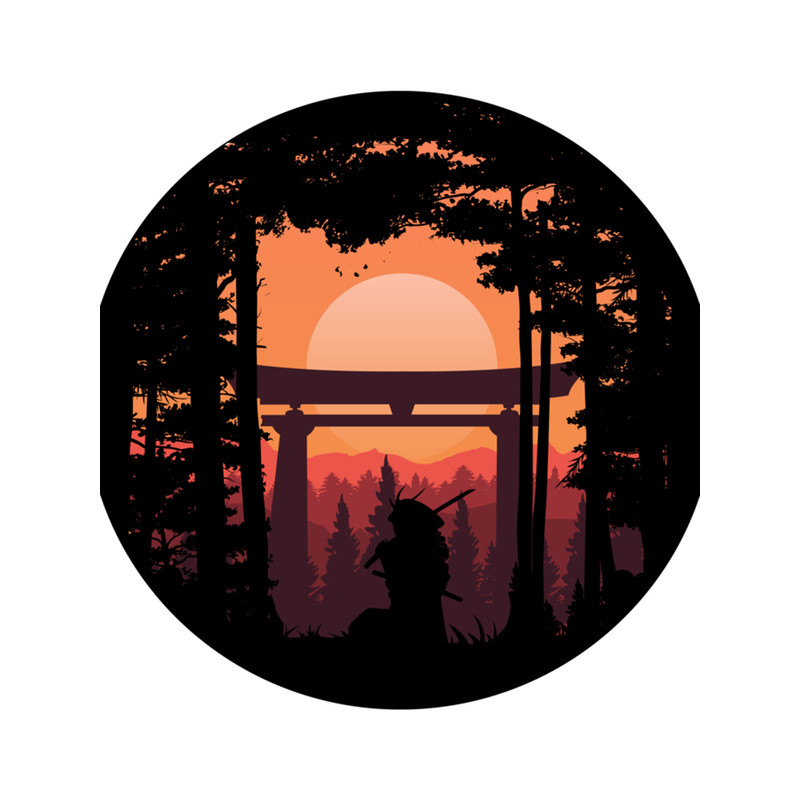Japanese Samurai Warrior Anime Silhouette .png