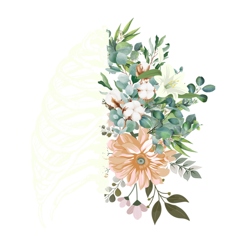 Floral human rib cage, ribcage .png
