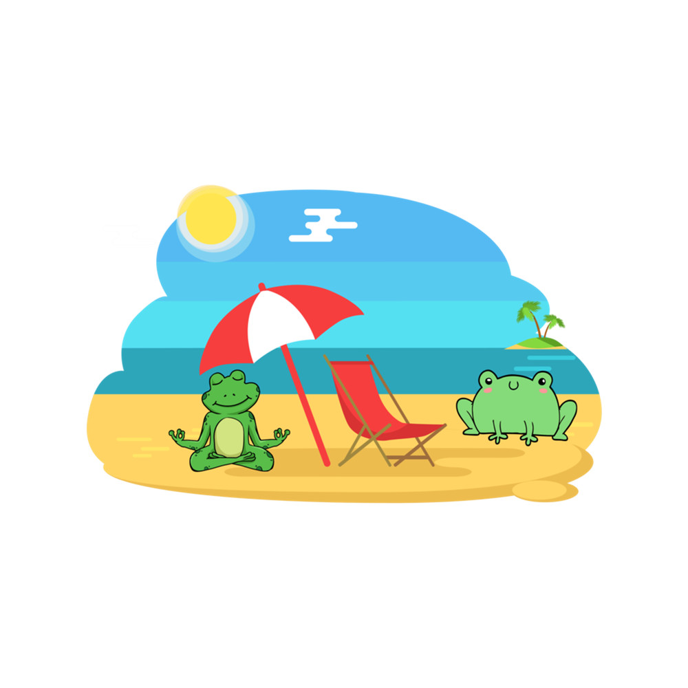 Frog At The Beach Design .png