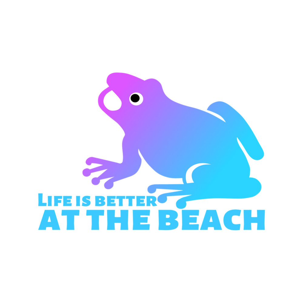 Life Is Better At The Beach Frog .png