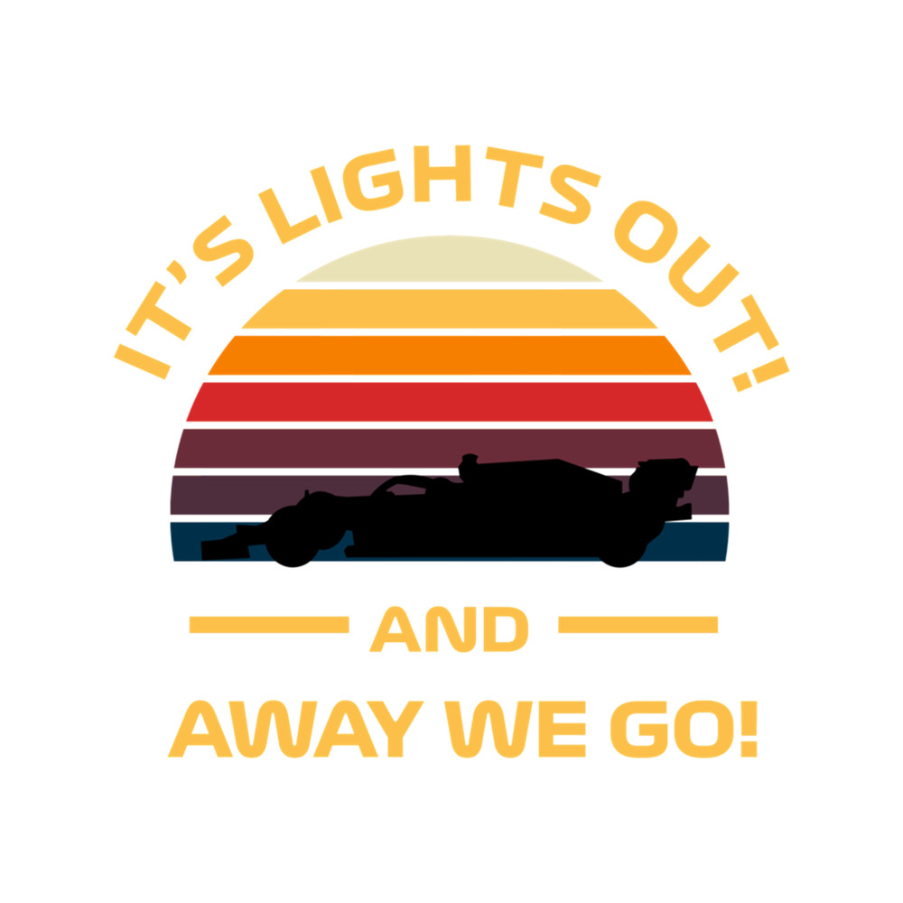 Formula one Retro Sunset Design - It's lights out and away we go  .png
