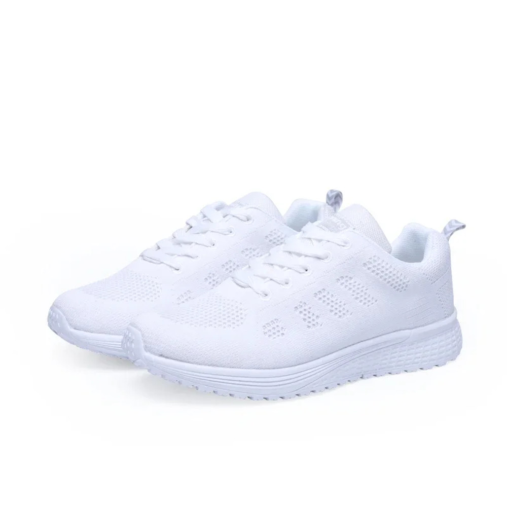Lightweight Breathable Women Casual Shoes Mesh Flats Sneaker Vulcanized White Female Walking Shoes 7