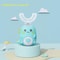 Smart Cartoon Kids Silicone Toothbrush, Children U-shaped Electric Toothbrush, Automatic Rechargeable Sonic Toothbrush