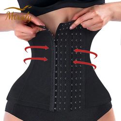 women tummy control belly cincher, slimming waist trainer belt, body shaper fat compression strap girdles firm corset