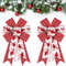 Shining White Red Burlap Bows Christmas Bows For Wreath Bow For Front Door Decor Floral Cardinals C 0