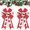 Shining White Red Burlap Bows Christmas Bows For Wreath Bow For Front Door Decor Floral Cardinals C 5