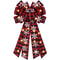 Red Black Buffalo Plaid Bow, Large Christmas Bow for Wreath, Christmas Party Decor Supplies, Tree Topper Bows