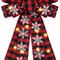 Red Black Buffalo Plaid Bow, Large Christmas Bow for Wreath, Christmas Party Decor Supplies, Tree Topper Bows