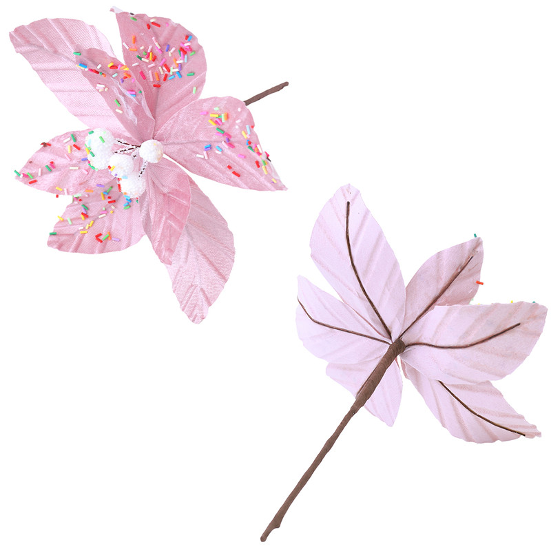 Christmas Decoration Artificial Flowers Xmas Tree Pendant Ornament Home Room Decor New Year Gift Ac 4