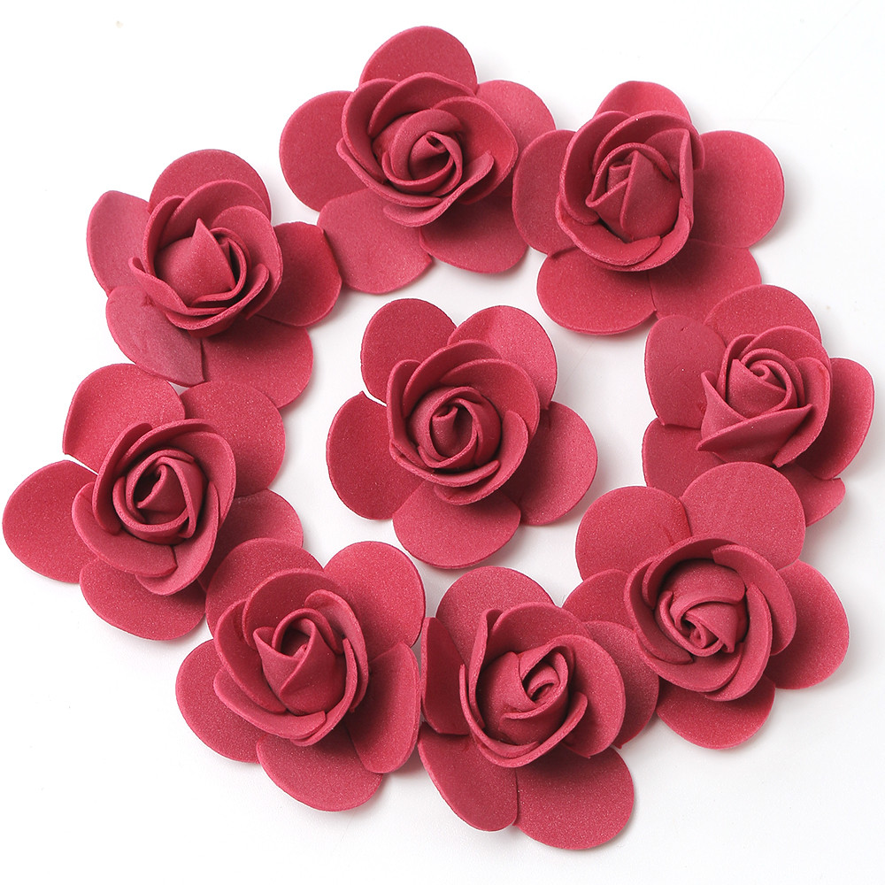Artificial Rose Flowers Fake Flower Head For Home Room Decor Party Wedding Marriage Decoration Accessory