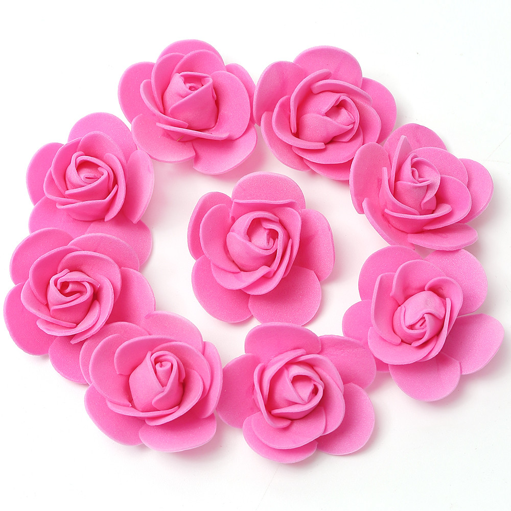 Artificial Rose Flowers Fake Flower Head For Home Room Decor Party Wedding Marriage Decoration Accessory