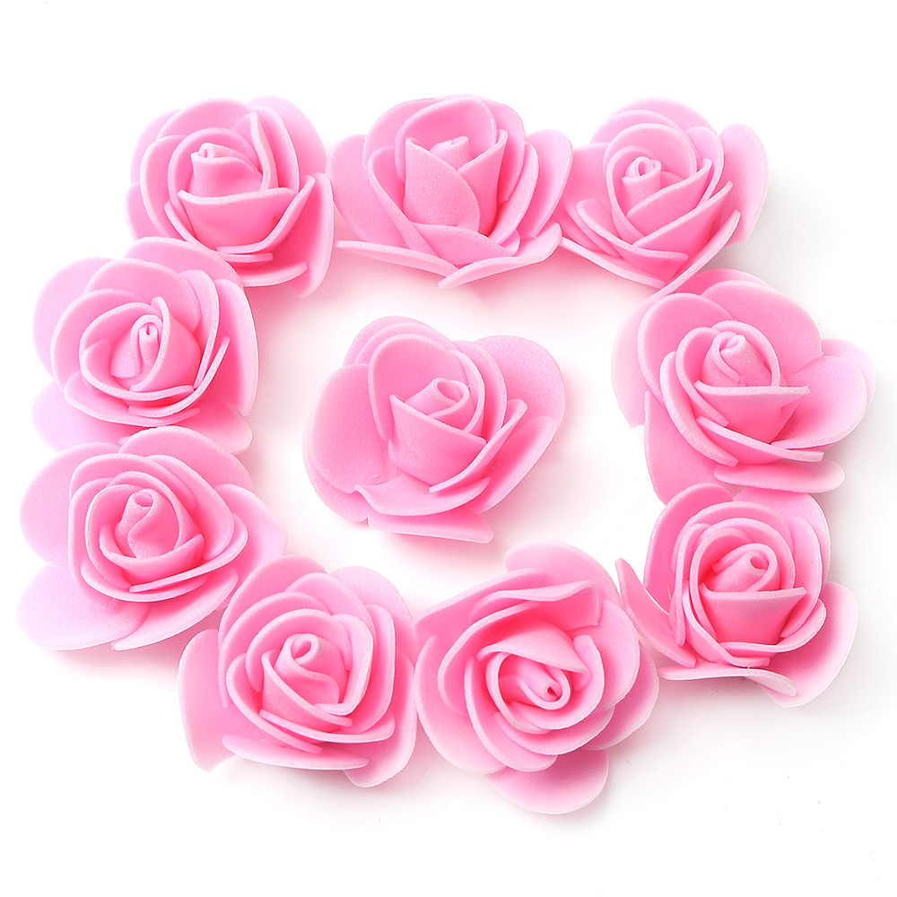 Artificial Rose Flowers Fake Flower Head For Home Room Decor Party Wedding Marriage Decoration Accessory