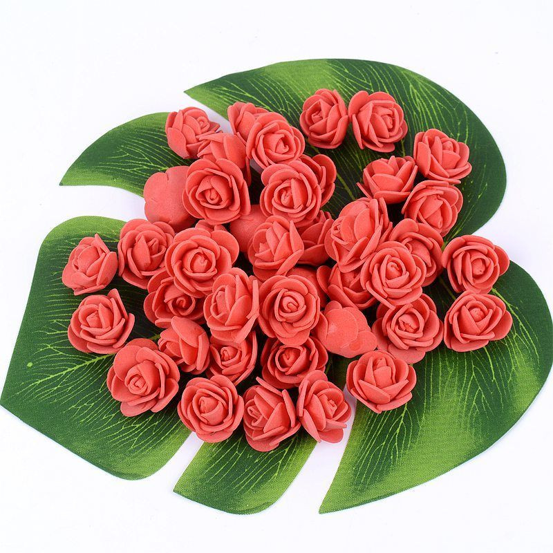 Artificial Rose Flowers Fake Flower Head For Home Room Decor Party Wedding Marriage Decoration Accessory