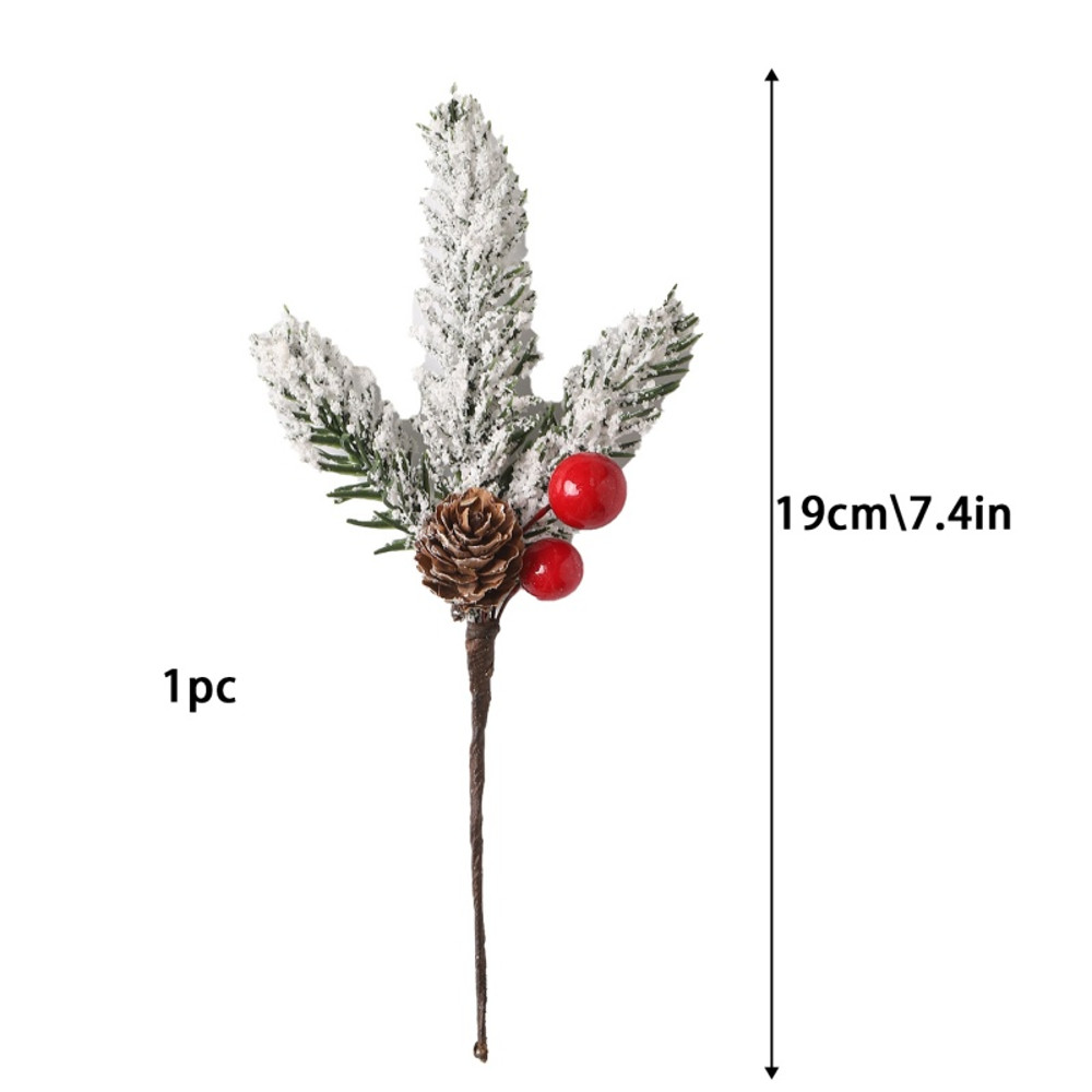 Artificial Pine Branches, Christmas Decoration, Holly Red Berry Branches, Wreath, Christmas Tree Gifts Decoration