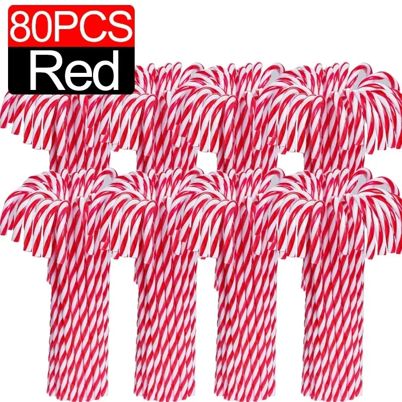 Ornament Plastic Christmas, Christmas Candy Cane, Indoor Party Favor Twisted Crutch Candy Canes, Tree Hanging Decoration