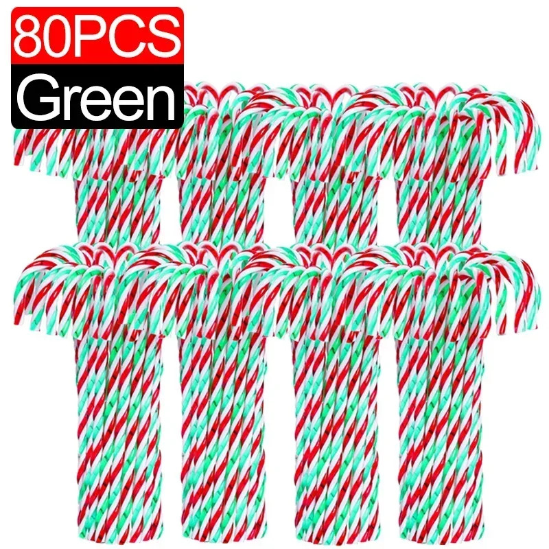 Ornament Plastic Christmas, Christmas Candy Cane, Indoor Party Favor Twisted Crutch Candy Canes, Tree Hanging Decoration