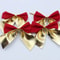 Red Gold Mini Christmas Bow, Xmas Tree Bowknot for Home Decoration, Wedding Decor Navidad, DIY Gift for New Year Party