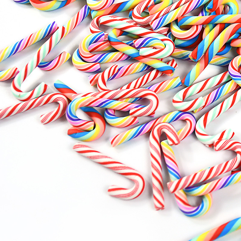 Resin Candy DIY Crafts, Mini Candy Cane , Christmas Decoration Red White, Pendant Navidad Home Decor New Year