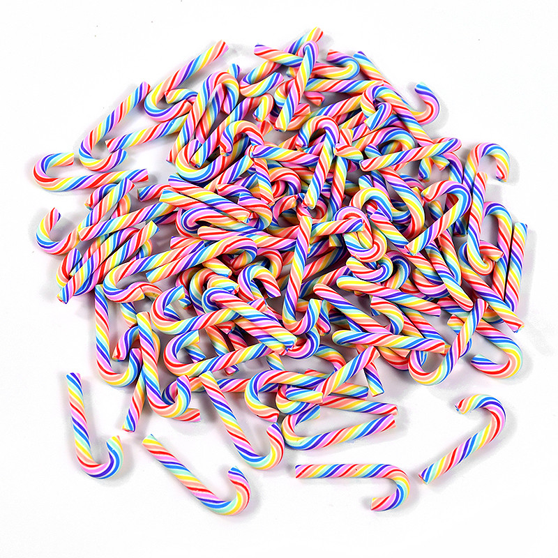 Resin Candy DIY Crafts, Mini Candy Cane , Christmas Decoration Red White, Pendant Navidad Home Decor New Year