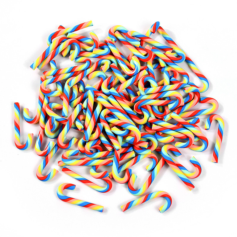 Resin Candy DIY Crafts, Mini Candy Cane , Christmas Decoration Red White, Pendant Navidad Home Decor New Year