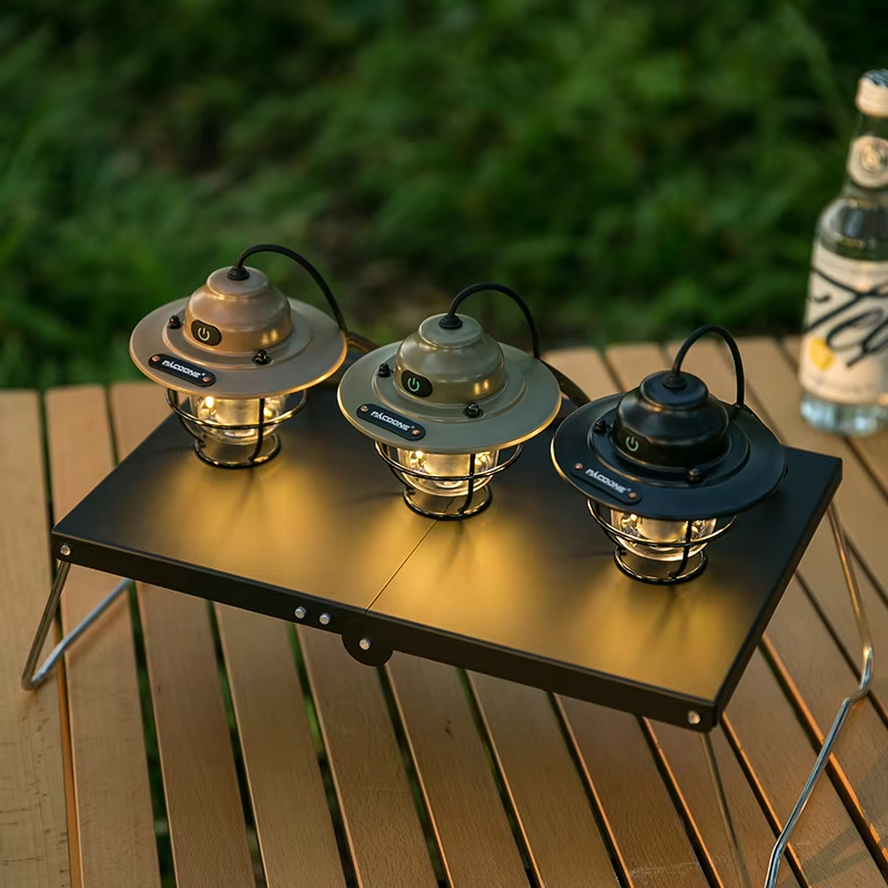 Outdoor Vintage Pendant Light, Portable Rechargeable Tent Lamp, Ultra Long Life Camping Ambient Light