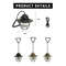 Outdoor Vintage Pendant Light, Portable Rechargeable Tent Lamp, Ultra Long Life Camping Ambient Light