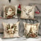 Santa Claus Reindeer Pillow Cover Christmas Decoration Cushion Christmas Tree Sofa Pillowcase Cozy 3