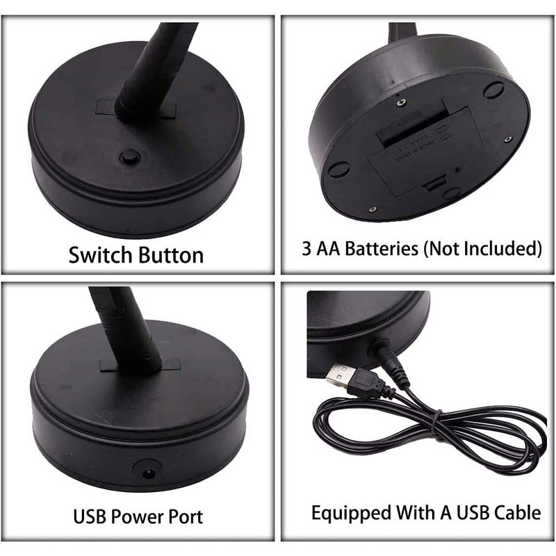 Touch Switch Table Tree Night Light USB Battery Powered Desktop Tree LED Lamp Artificial Bonsai Che 5