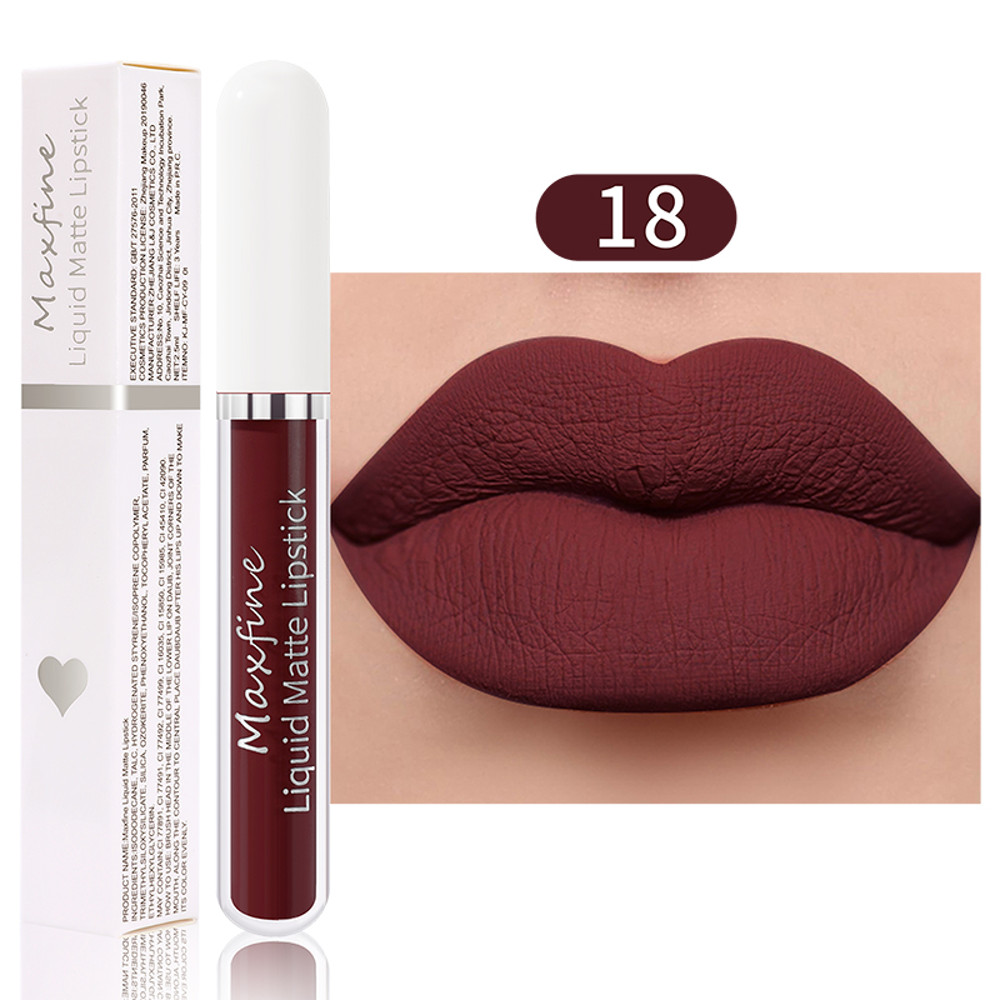 Sexy Velvet Lip Glaze Matte Liquid Lipstick Moisturizing Lipstick Long Lasting Waterproof 15