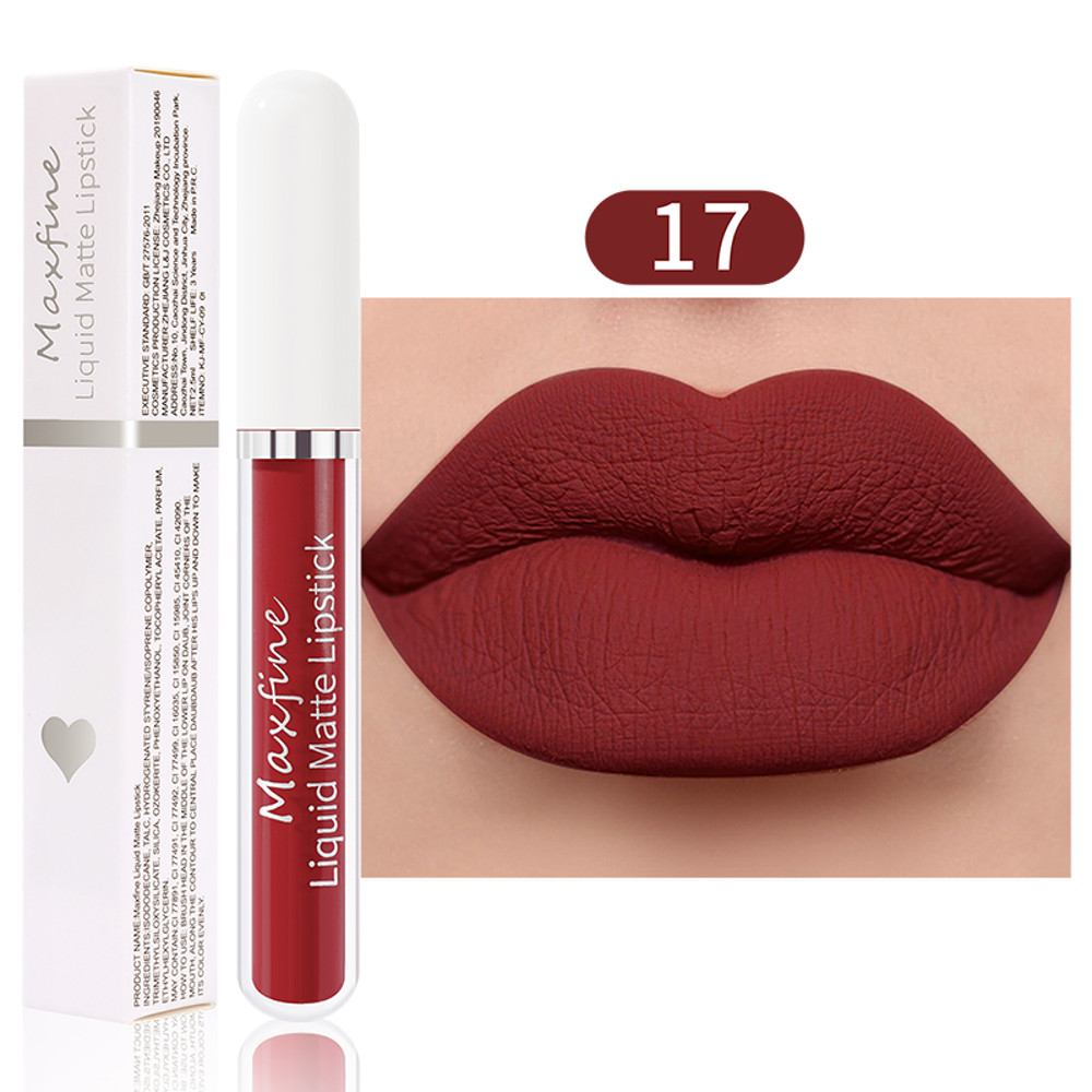 Sexy Velvet Lip Glaze Matte Liquid Lipstick Moisturizing Lipstick Long Lasting Waterproof 14