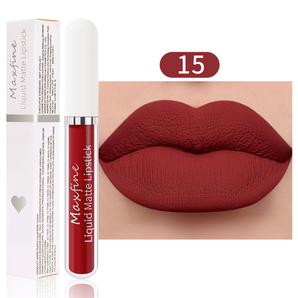 Sexy Velvet Lip Glaze Matte Liquid Lipstick Moisturizing Lipstick Long Lasting Waterproof 13