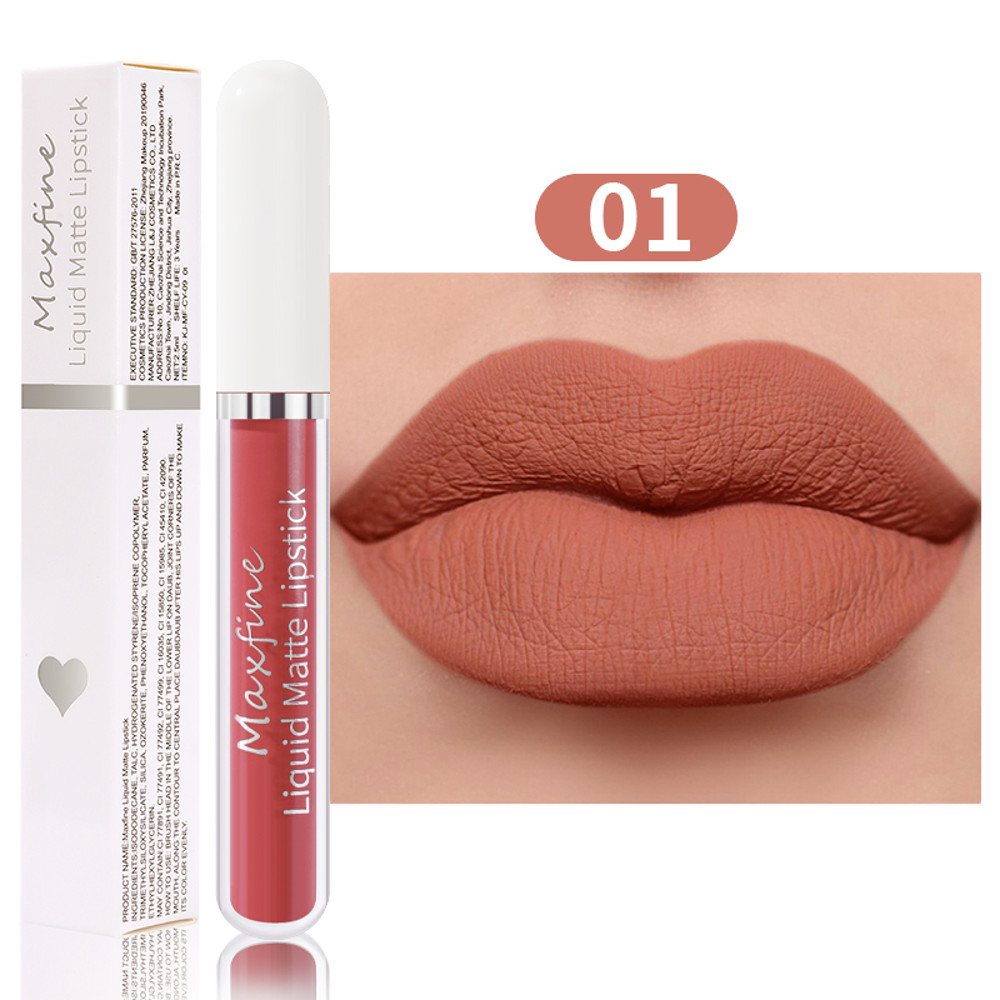 Sexy Velvet Lip Glaze Matte Liquid Lipstick Moisturizing Lipstick Long Lasting Waterproof 6
