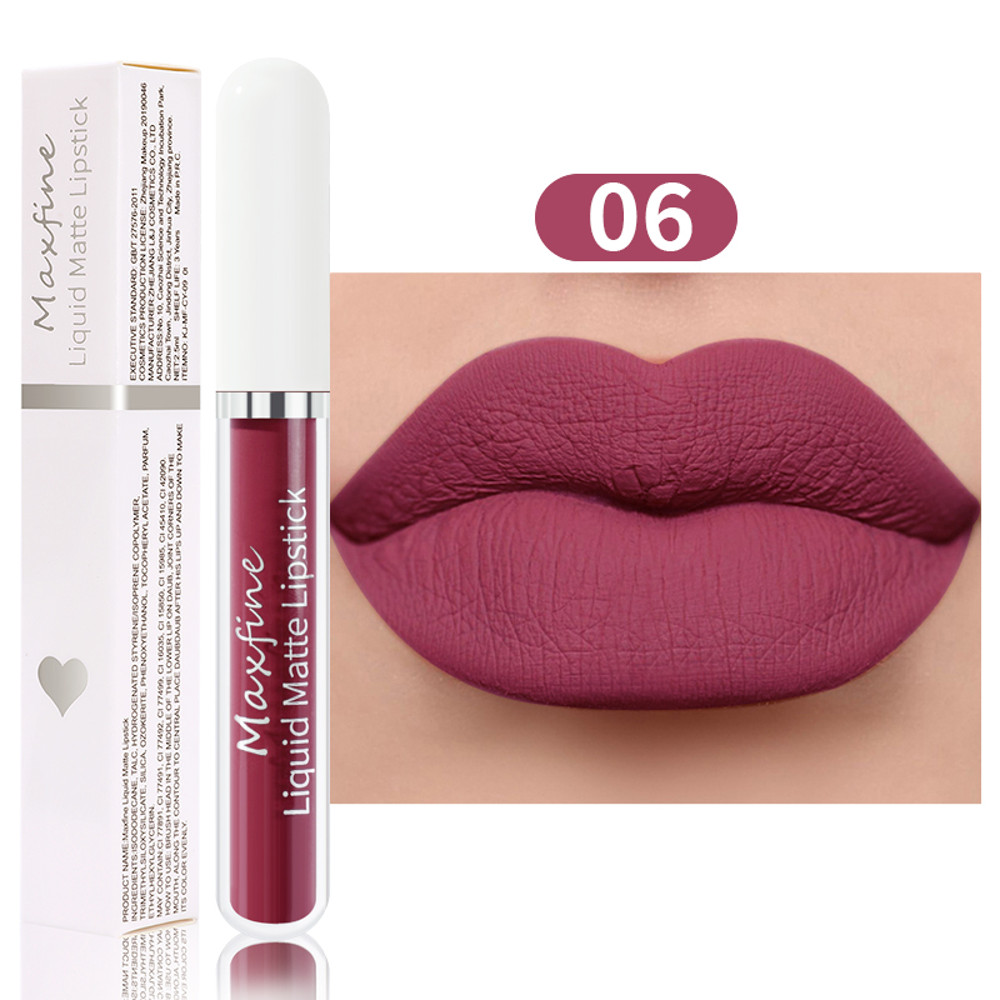 Sexy Velvet Lip Glaze Matte Liquid Lipstick Moisturizing Lipstick Long Lasting Waterproof 9