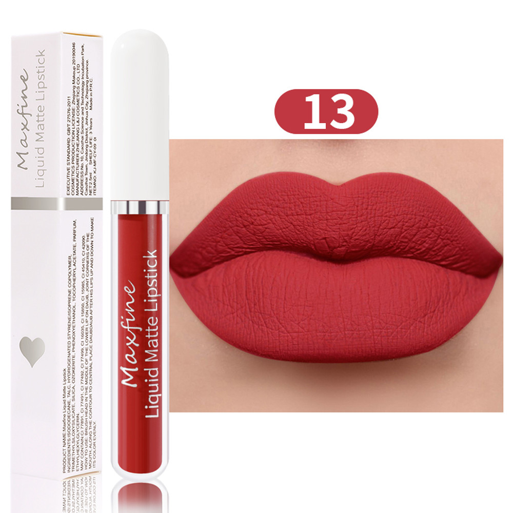 Sexy Velvet Lip Glaze Matte Liquid Lipstick Moisturizing Lipstick Long Lasting Waterproof 11