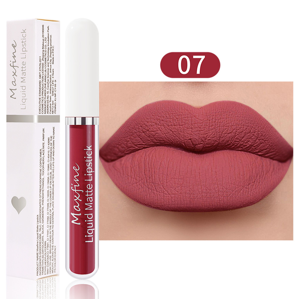Sexy Velvet Lip Glaze Matte Liquid Lipstick Moisturizing Lipstick Long Lasting Waterproof 10