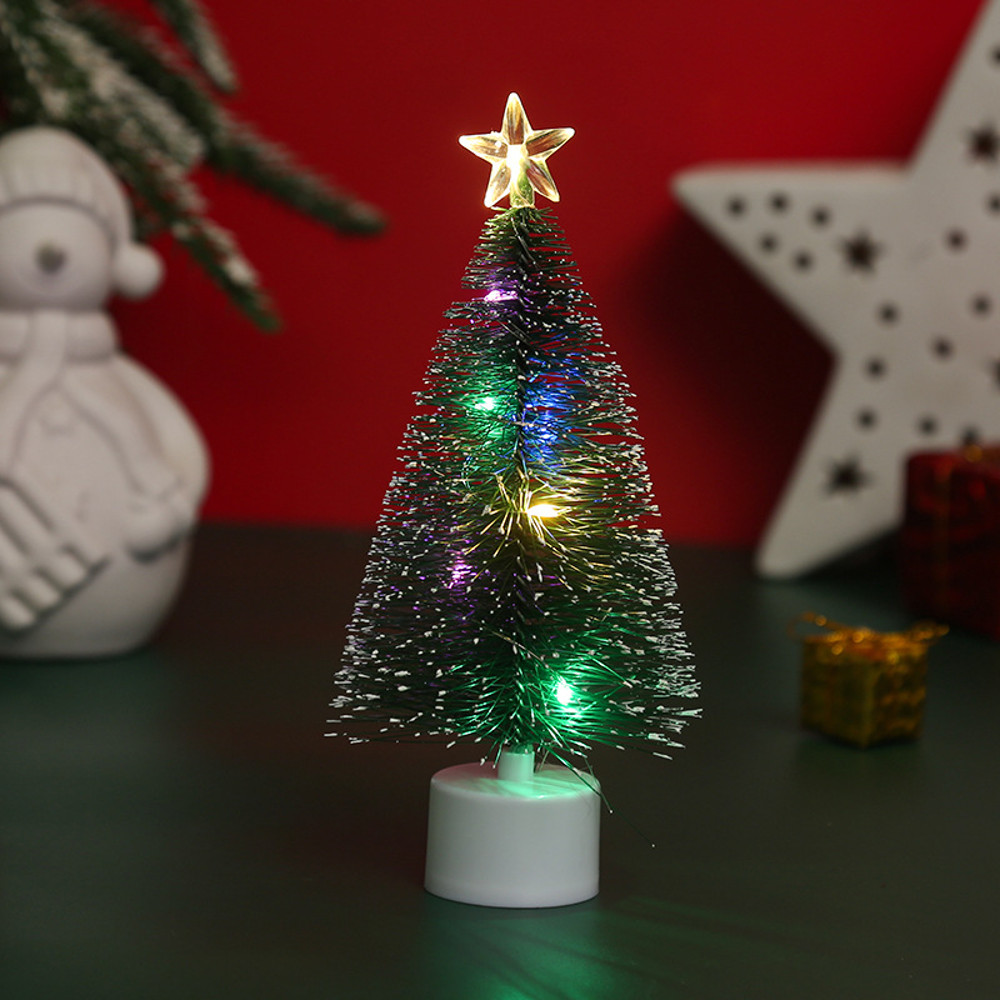 Christmas LED colorful glow tree, holiday decorative gift, festive window decoration