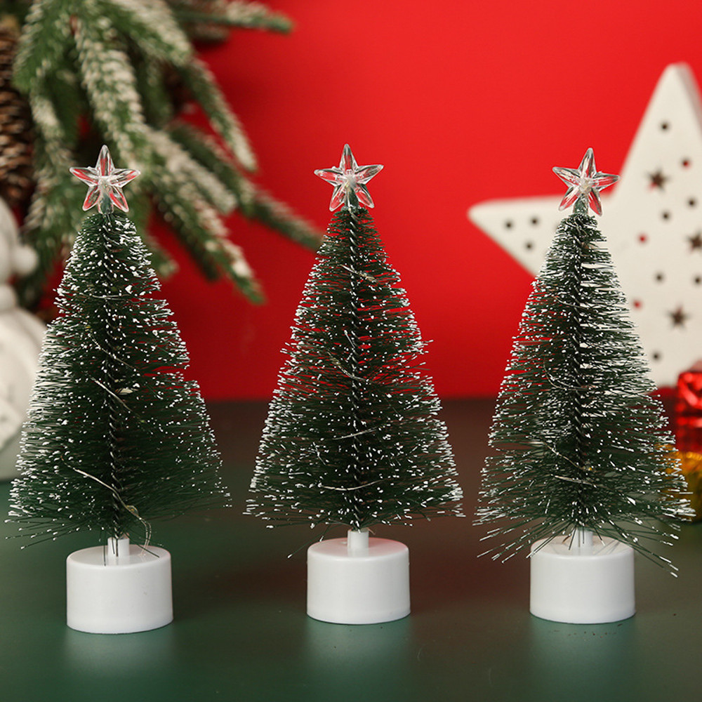 Christmas LED colorful glow tree, holiday decorative gift, festive window decoration