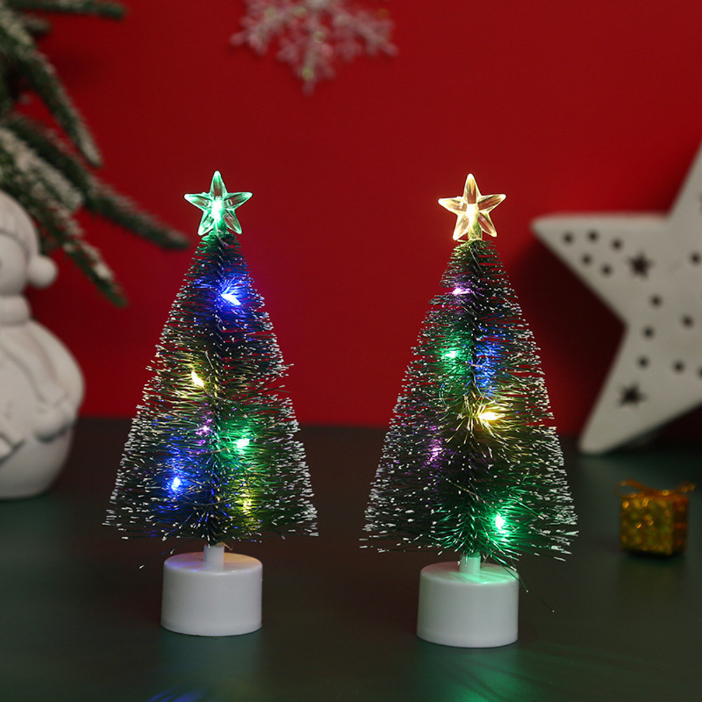 Christmas LED colorful glow tree, holiday decorative gift, festive window decoration