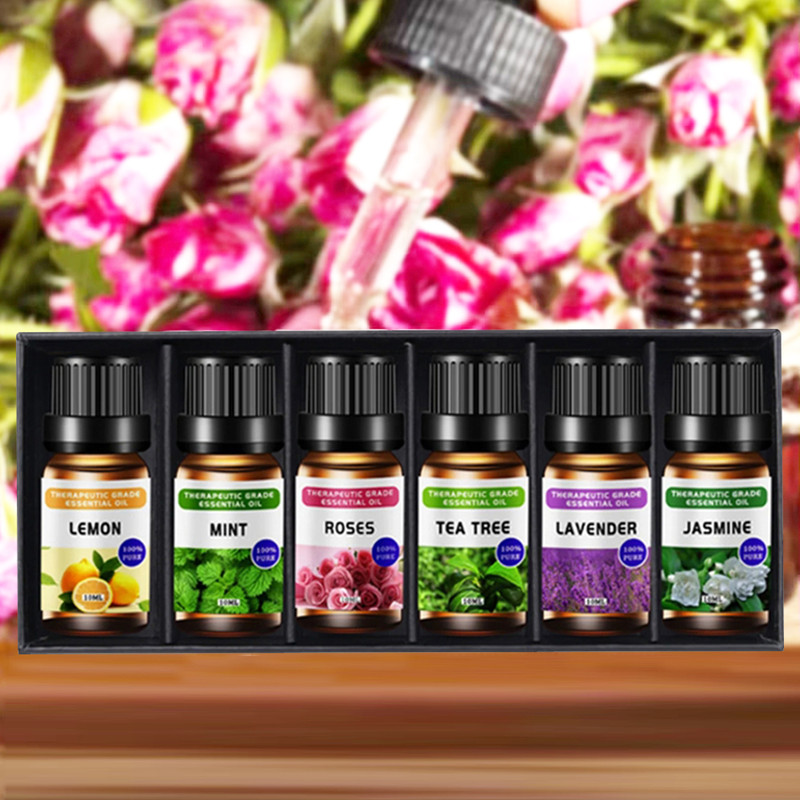 6 Essential Oils Set, Lavender Rose Plant, Air Purification Supplies, breathe cleaner air, and feel Refreshed