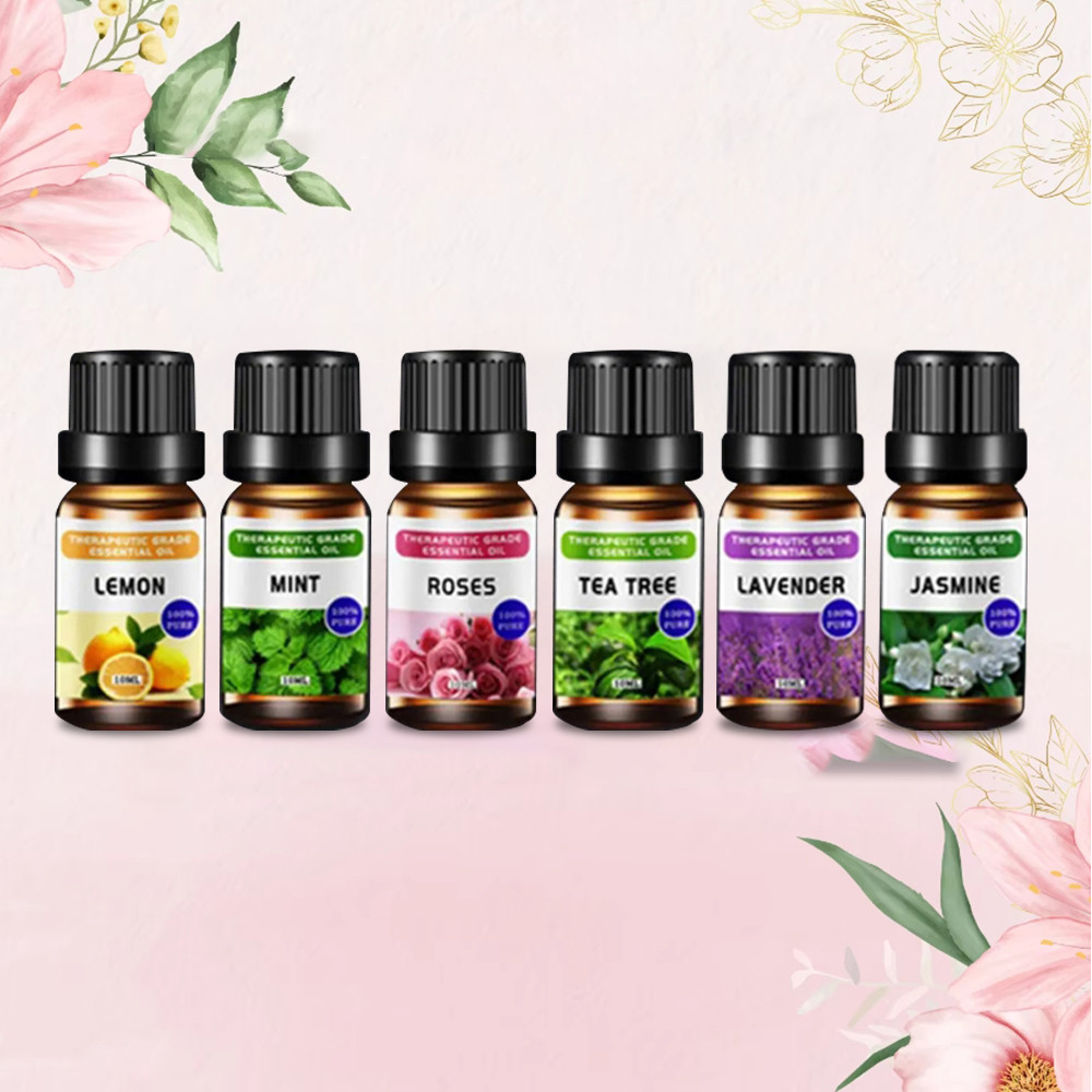 6 Essential Oils Set, Lavender Rose Plant, Air Purification Supplies, breathe cleaner air, and feel Refreshed