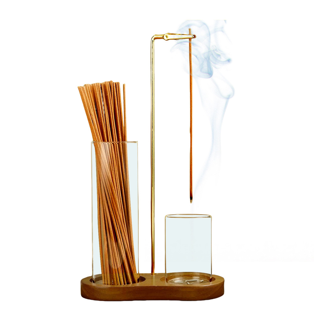 Incense Holder For Stick Anti Ash Flying Incense Burner With Glass Ash Catcher Stick Organizer For 0