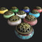 Ceramic Ice Crack Coil Incense Burner Copper Cover Aroma Diffuser Plate Colorful Antique Alloy Home 3