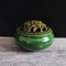 Ceramic Ice Crack Coil Incense Burner Copper Cover Aroma Diffuser Plate Colorful Antique Alloy Home 9