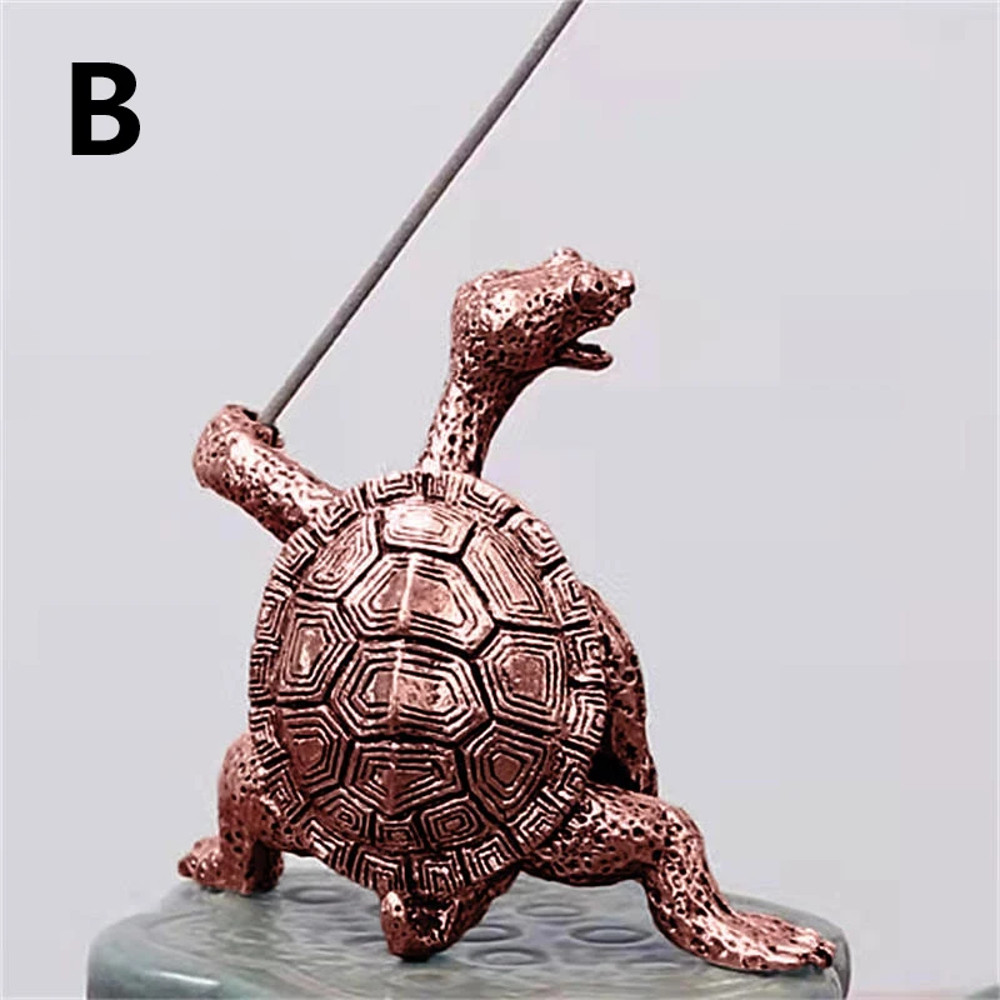 Mini Metal Turtle Incense Holder Meditation Buddha Sandalwood Stick Burner Funny Animal Home Decor 5